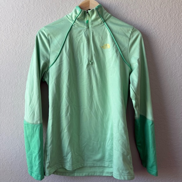 The North Face Tops - The North Face TNF Women's 100 Green Cinder 1/4 Zip Pullover
